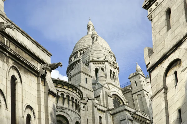 Basilikan på sacred heart i paris, Frankrike体育羽毛球图标旧纸张纹理和背景 — Stockfoto