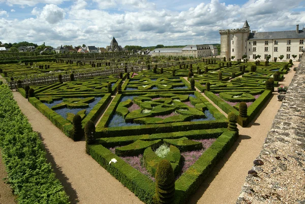 Castello di Villandry e il suo giardino, Valle della Loira, Francia — Foto Stock