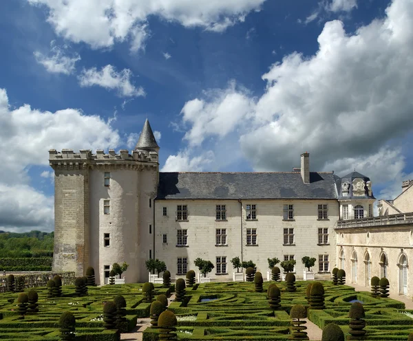 Villandry chateau és a kert, a Loire Valley, Franciaország — Stock Fotó