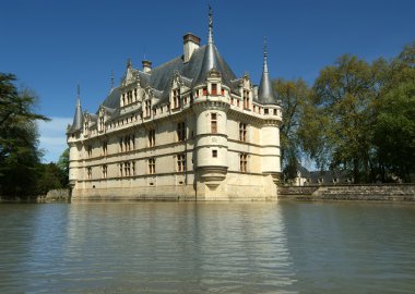 Chateau azay-le-rideau (1515 1527 için inşa edilmiş), Fransa
