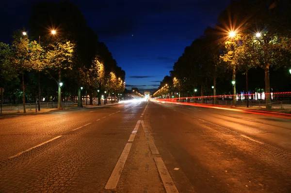 Champs-Elysees avenue at night, Paris, France