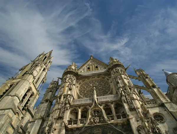 Kathedraal (notre dame) senlis, oise, Picardie, Frankrijk — Stockfoto