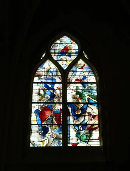 Kathedrale von Senlis (Pikardie, Frankreich), Glasfenster — Stockfoto