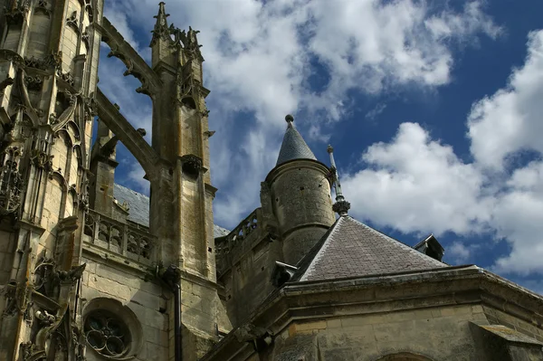 Cathedral (Notre Dame) of Senlis, Oise, Picardy, France — Stock Photo, Image