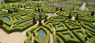 villandry, Fransa castle yakınındaki süs bahçeleri