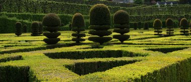 villandry, Fransa castle yakınındaki süs bahçeleri