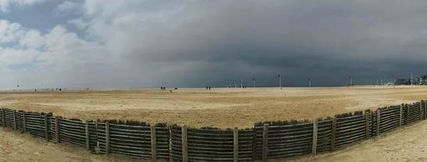 Deauville Beach (panorama), Normandy, France — Stock Fotó