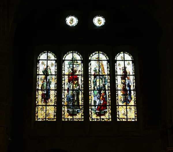 Kirchenfenster Kathedrale Saint-malo, Frankreich — Stockfoto