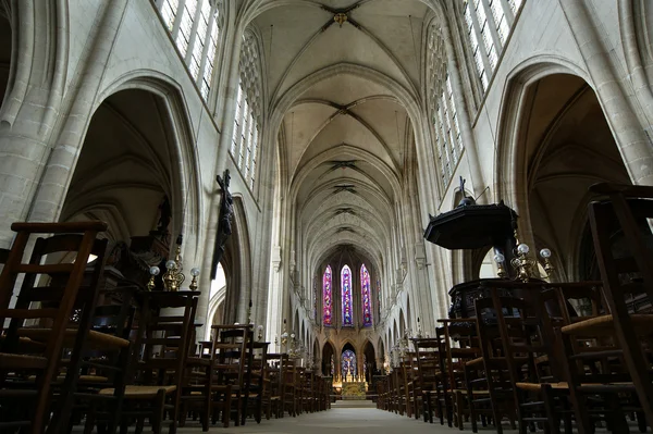 Interiér kostela saint-germain-l'auxerrois, Paříž — Stock fotografie
