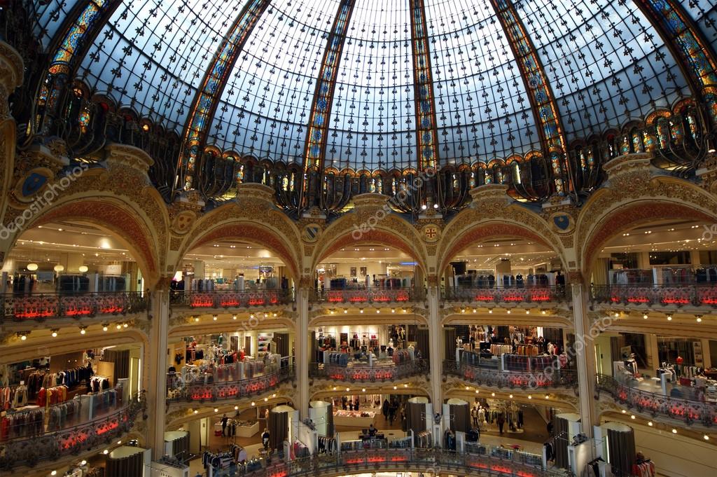 Interior Galeries Lafayette Store Paris , Stock Video