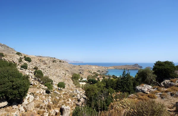 Typical landscape of the island of Rhodes, Greece — Stock Photo, Image