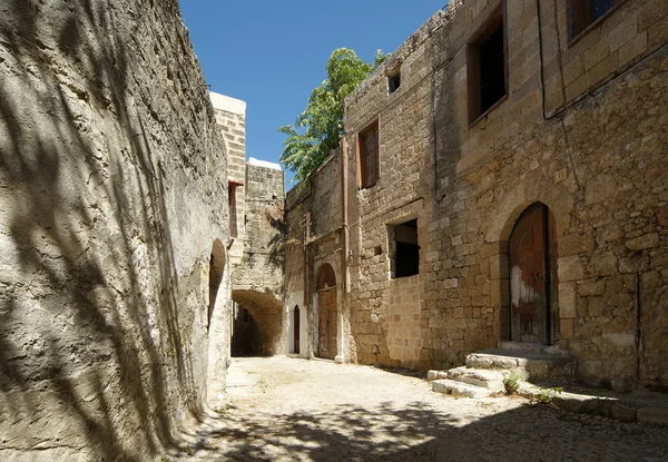 Viale medievale dei Cavalieri, Cittadella di Rodi, Grecia — Foto Stock