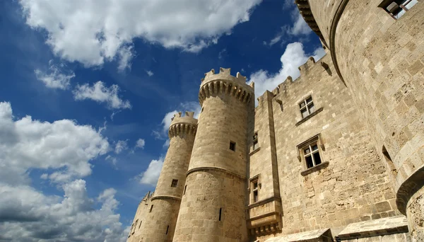 Rhodes middeleeuwse ridders kasteel (Paleis), Griekenland — Stockfoto