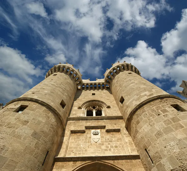 Rhodos medeltida riddare castle (palatset), Grekland — Stockfoto