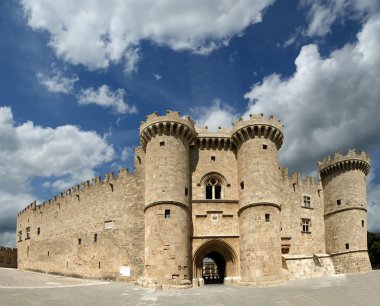 Rodos Ortaçağ Şövalyeleri kale (saray), panoramik, Yunanistan
