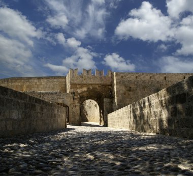 Ortaçağ surları rhodes Town, Yunanistan