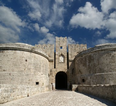 Ortaçağ surları rhodes Town, Yunanistan