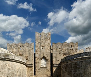 Ortaçağ surları rhodes Town, Yunanistan