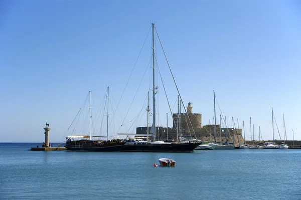 Rhodes Tower of St. Nicholas, Greece — Stock Photo, Image