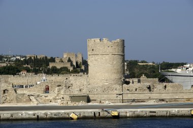 Ortaçağ Şehir Rodos deniz görünümü