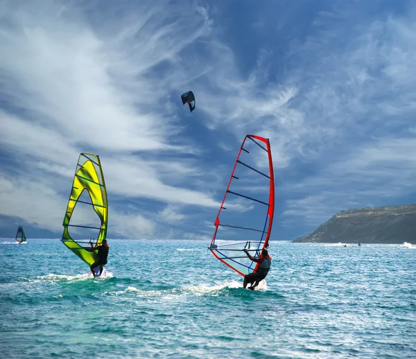 Wind Surfers On The Ocean — Stock Photo, Image