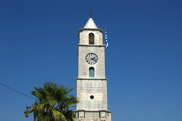 Symi dorp op eiland van Simi in de buurt van eiland Rhodos (Griekenland) — Stockfoto