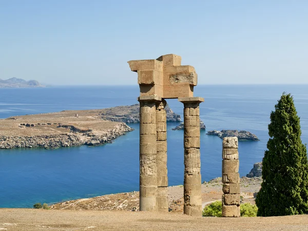 Apollo tempel på Akropolis i Rhodos, Grekland — Stockfoto