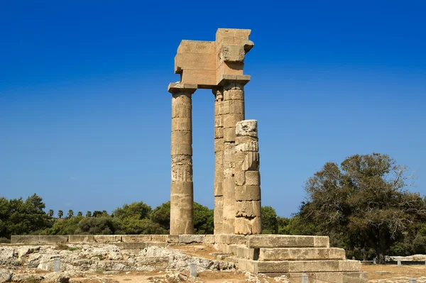 Apollo tempel på Akropolis i Rhodos, Grekland — Stockfoto