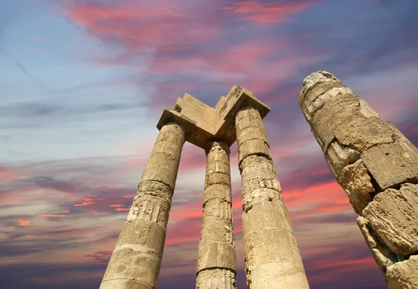 Tempel van Apollo in het acropolis van Rhodos, Griekenland — Stockfoto