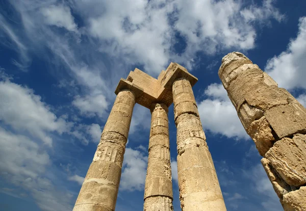 Apollo temple na Akropoli rhodes, Řecko — Stock fotografie