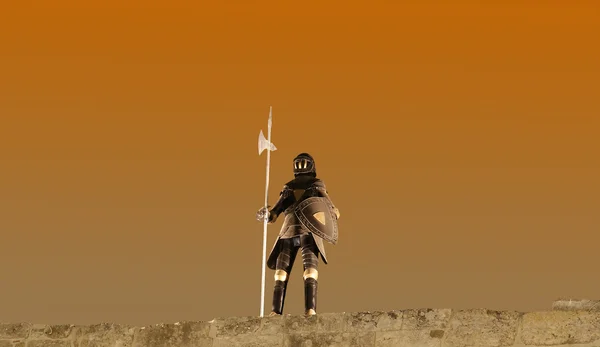 Costume d'armure avec épée (armure de chevalier de la Renaissance ) — Photo