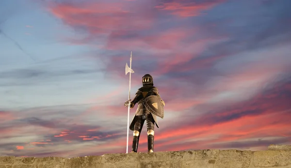 Costume d'armure avec épée (armure de chevalier de la Renaissance ) — Photo