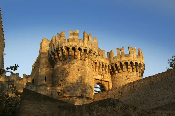 Rhodos medeltida riddare castle (palatset), Grekland — Stockfoto