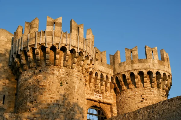 Rhodes mittelalterliche Ritterburg (Palast), Griechenland — Stockfoto