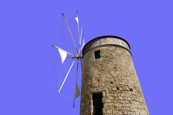 Oude windmolens rhodes, Griekenland — Stockfoto