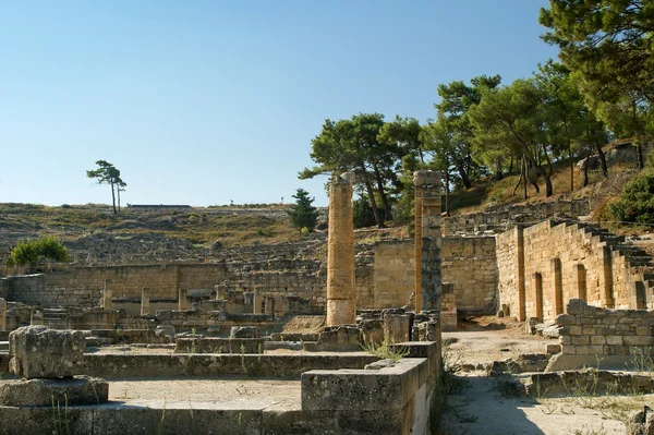 Starożytne ruiny kamiros, Rodos - Grecja — Zdjęcie stockowe