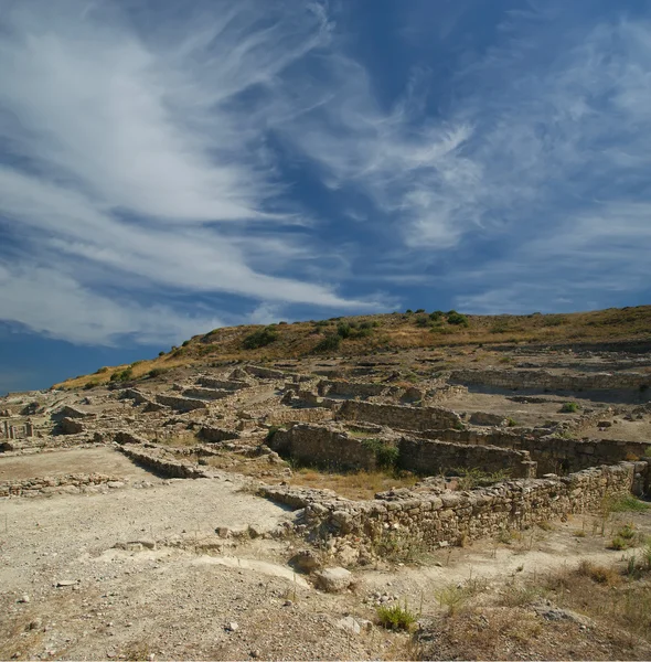 Ősi romjai Kamiros, Rhodes - Görögország — Stock Fotó