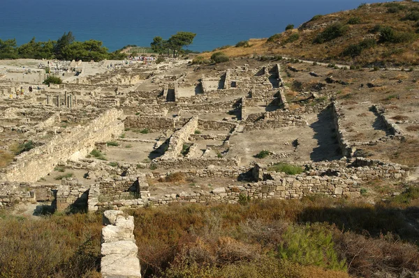 Starożytne ruiny kamiros, Rodos - Grecja — Zdjęcie stockowe