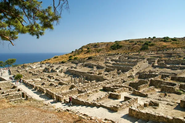 Starożytne ruiny kamiros, Rodos - Grecja — Zdjęcie stockowe