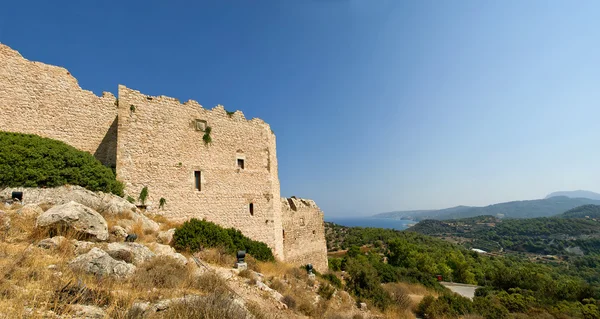 Castelo Medieval de Kritinia em Rodes Grécia, Dodecaneso — Fotografia de Stock