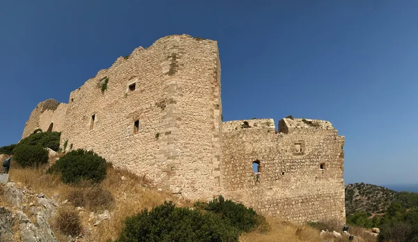 Middeleeuws kasteel van kritinia in rhodes Griekenland, Dodekanesos — Stockfoto