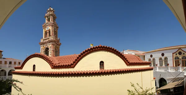 Panormitis kloster, symi insel, griechenland — Stockfoto