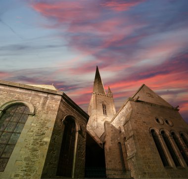 Saint-Malo Katedrali, gece, brittany, Fransa