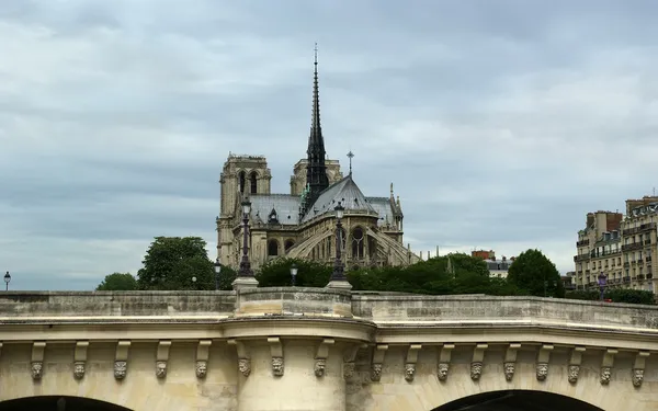 Notre dame de paris, známý také jako katedrála notre dame, Paříž, — Stock fotografie