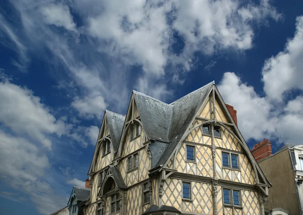 Front of the House of Adam, old half-timbered house, France — Stock Photo, Image