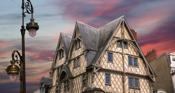 Front of the House of Adam, old half-timbered house, France — Stock Photo, Image