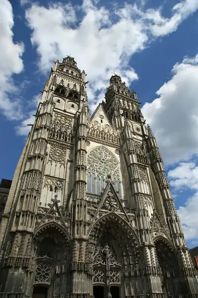 Gotycka katedra saint-gatien — Zdjęcie stockowe