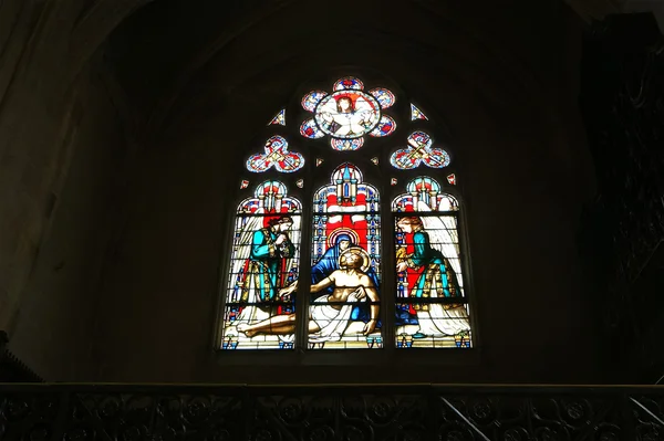 Stained glass windows Church of Saint-Germain-l'Auxerrois — Stock Photo, Image