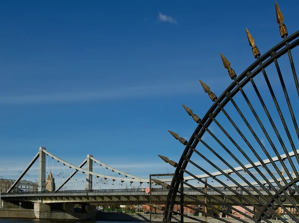 Krymsky bridge of Krim bridge. Moskou. Rusland — Stockfoto