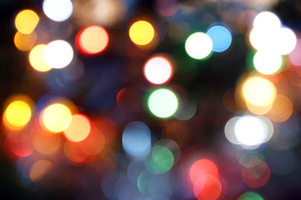 Magical Lights. Blurry pattern of colorful decoration lights — Stock Photo, Image